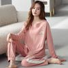 Women Long Sleeve Pajamas Suits Sprinf Autumn Sports Suit Sleepwear Casual Loose Winter Home Wear Plus Size M-4XL Pullover O Neck Cotton