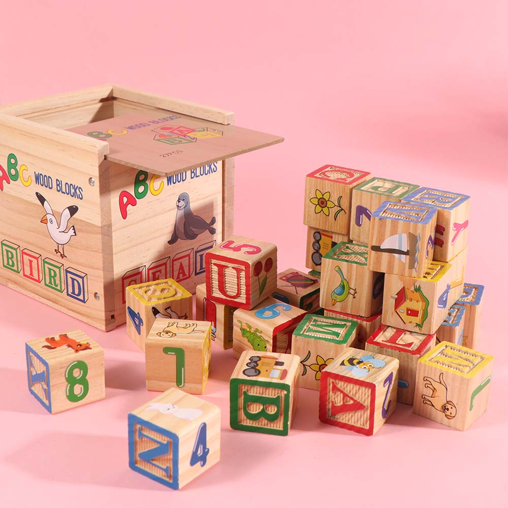 Alphabet & Number Letter Cognitive Toys Early Education Number Stacking Blocks Kids Toy