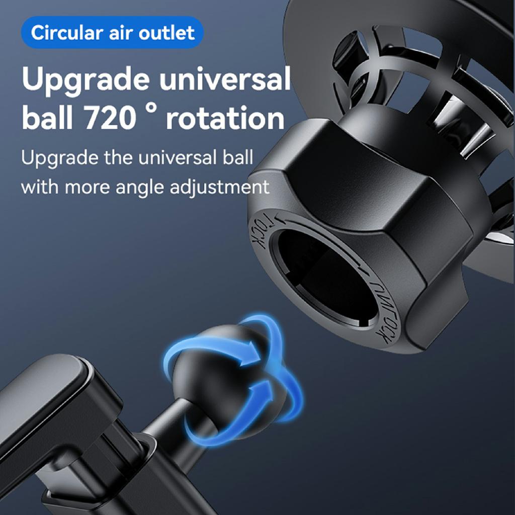 YESIDO C221 Compatible with MagSafe Car Mount Holder Circular Air Vent Compatible Stand Rotatable Adjustable Diameter