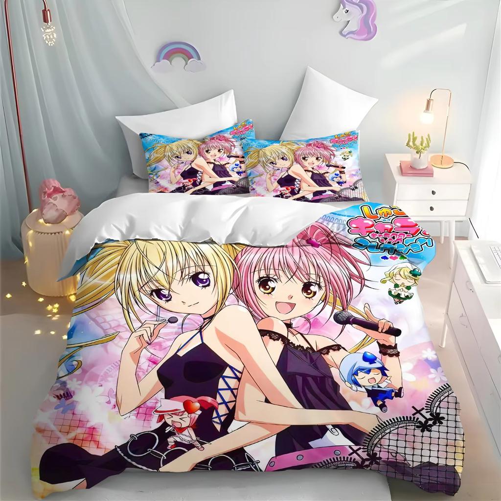 Аниме Shugo Chara Star Song Постельное белье Пододеяльник Комплект с наволочкой Twin Full Queen King Постельное белье Постельное белье Домашний текстиль