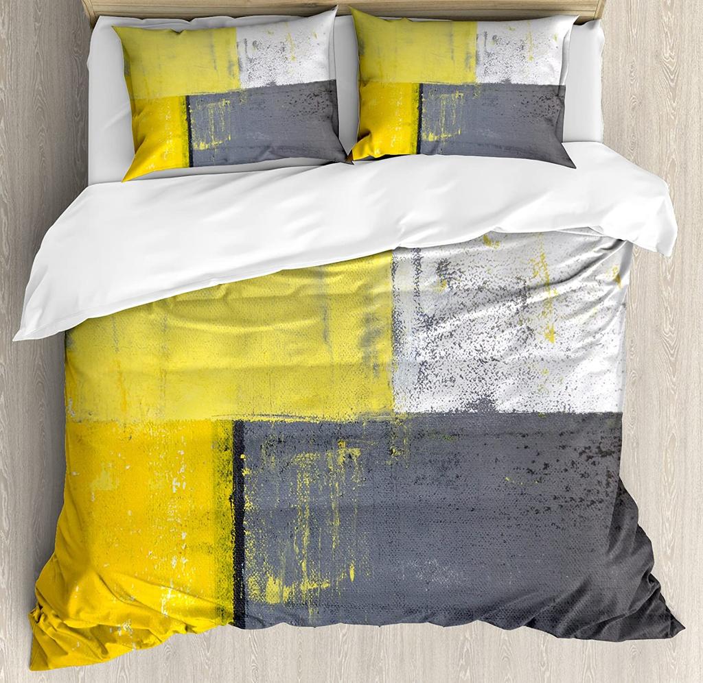 Bee Honey Flower Yellow Printed Comfort Duvet Cover Pillow Case Home Textile Quilt Cover Boy Kid Teen Girl 3pcs Bedding Set