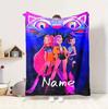 Custom Name Character Expressions Flannel Blanket Throw Blanket Soft Warm Sofa Bed home Decor Unique Gift