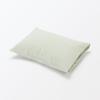 Наволочка MUJI из хлопка сакерного плетения, 43×63 см, зеленая.