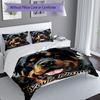 3PC Custom Name Rottweiler Strength Loyalty Bedding Set Duvet Cover Closure Includes 1 Duvet Cover & 2 Pillowcases for Bedroom