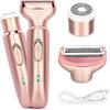 Sunrain Electric Razor for Women, Painless 2 In 1 Ladies Shaver & Hair Trimmer for Face Eyebrow Mustache Beard Arm Leg Armpit Bikini, Cordless Portabl