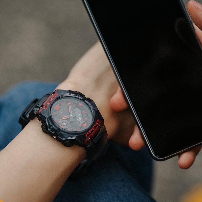 Casio Серия G-Shock Эпоха Измерений Спортивные Водонепроницаемые Bluetooth Кварцевый Механизм Ремешок из Смолы Часы Мужские Часы Черные GA-B001G-1APR