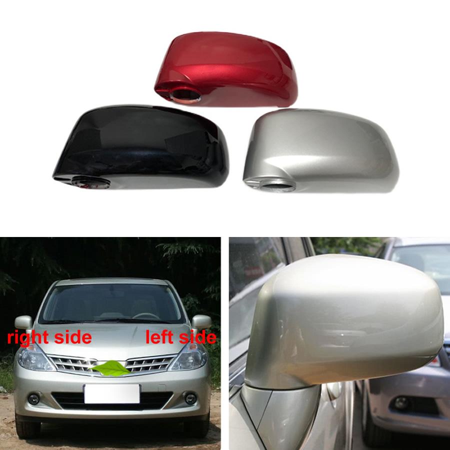 Для Nissan Tiida 2005 2006 2007 2008 2009 2010 Автомобильные аксессуары Крышка зеркала заднего вида Цвет корпуса зеркала заднего вида