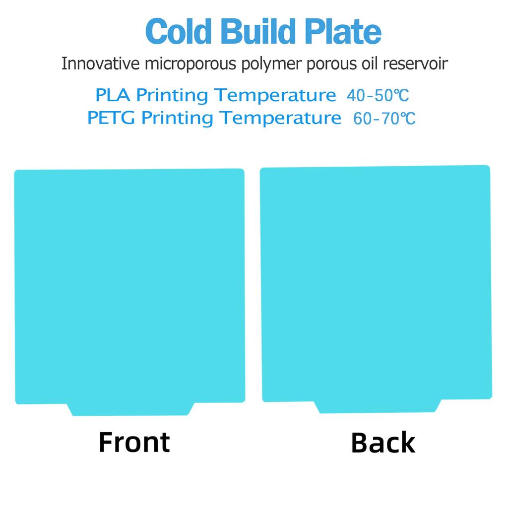 Glacier Cold Plate For Bambu Lab H2D H2S A1 P1 X1C P2S H2C Cool Build Plate For Anycubic Kobra S1 Creality K1 Ender 3 Kobra 3
