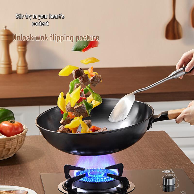 Chui Da Huang 30cm Non-Coating Fine Iron Wok