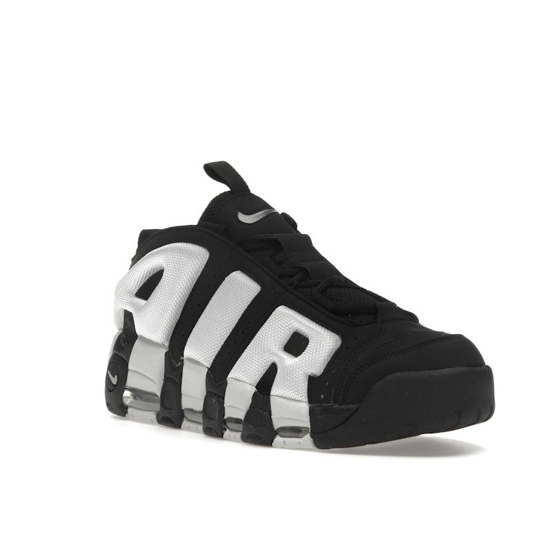 Nike Air More Uptempo Low Black Photon Dust Unisex Sneakers Metallic-Silver FZ3055-001