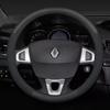 Для Renault Clio Megane 3 Scenic Laguna Logan Kadjar Kangoo Sandero CAPTUR DUSTER Карбоновое волокно Замша Чехол на руль автомобиля