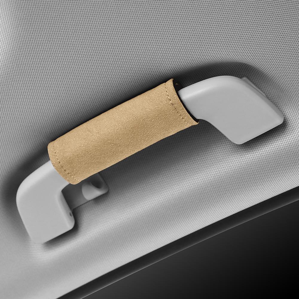 Защитный чехол для ручки двери автомобиля, многофункциональный поручень на крышу, замшевая накладка на ремень безопасности, защита плеча, украшение салона автомобиля
