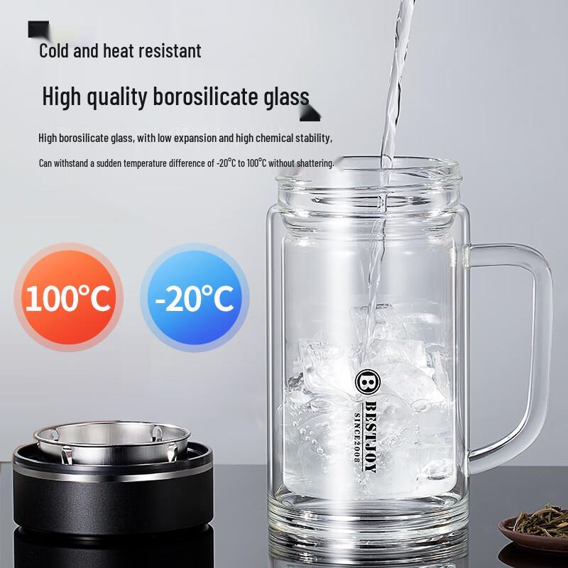 Fuguang BestJoy Double-Wall Glass Tea Tumbler