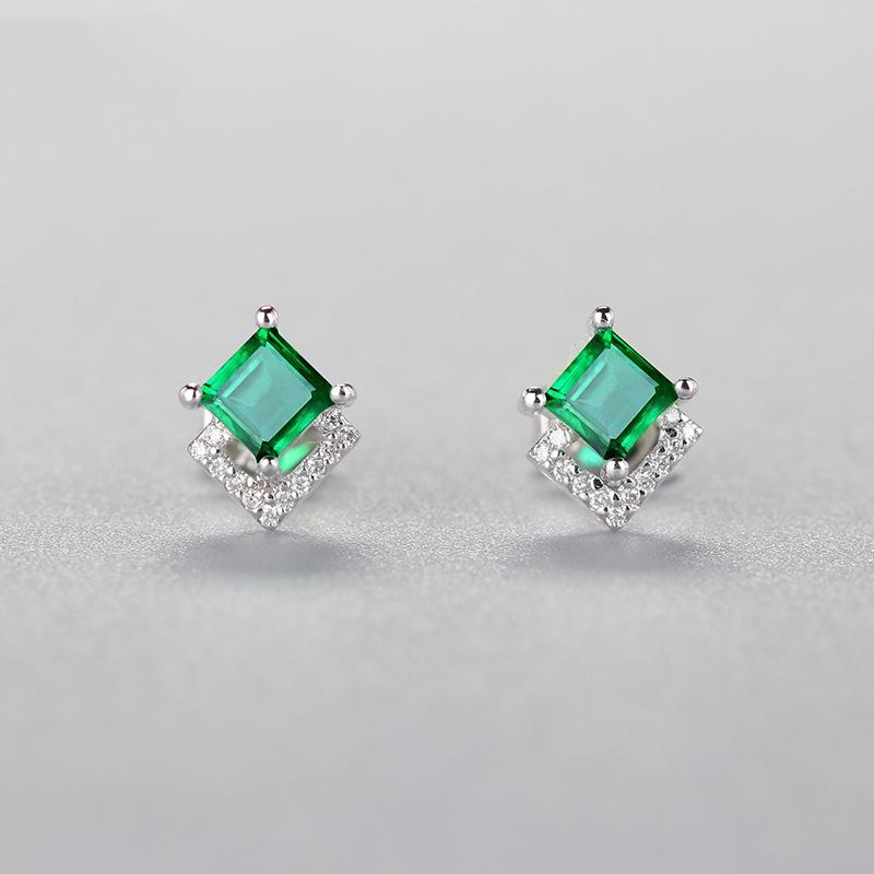 BELLA BOX Новые изысканные модные серьги-сокровища с имитацией изумруда и турмалина квадратного цвета для подруги на День святого Валентина