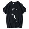 Cotton Men's T-shirt Top Short Sleeve Cool Cat Print O-neck Casual Loose Hip Hop for Men Summer Male Tee Top