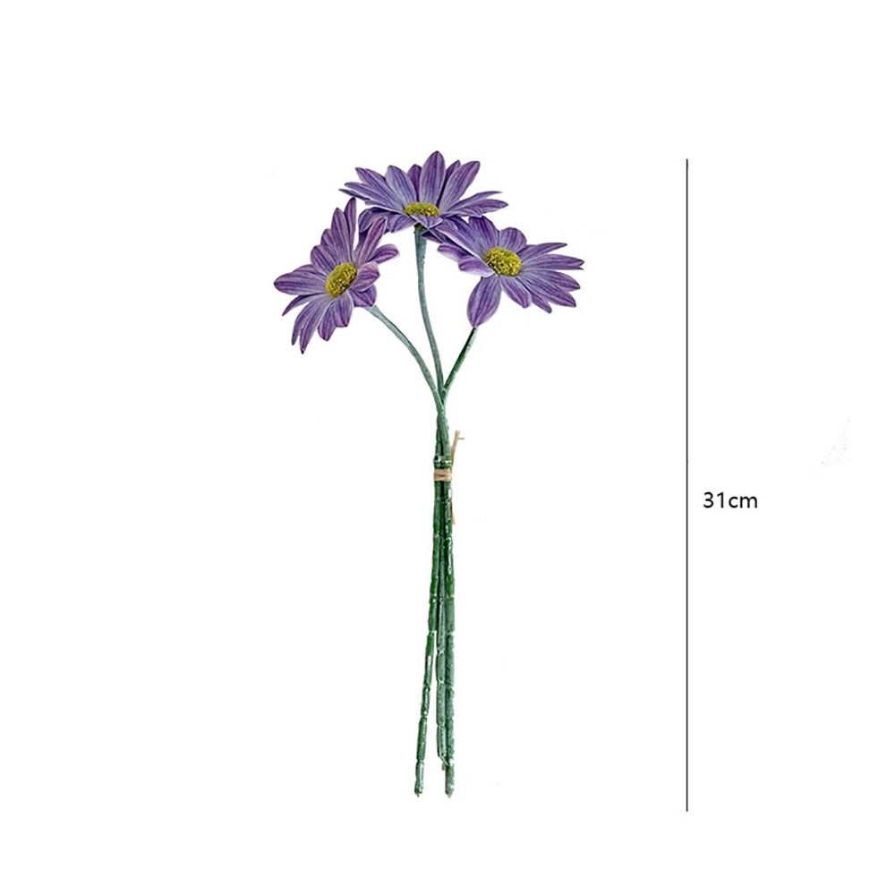 3PCS/Bundle Multicolor Daisy Artificial Flower 3D Printed Floral Arrangement Simulation Flower Chrysanthemum Photo Props