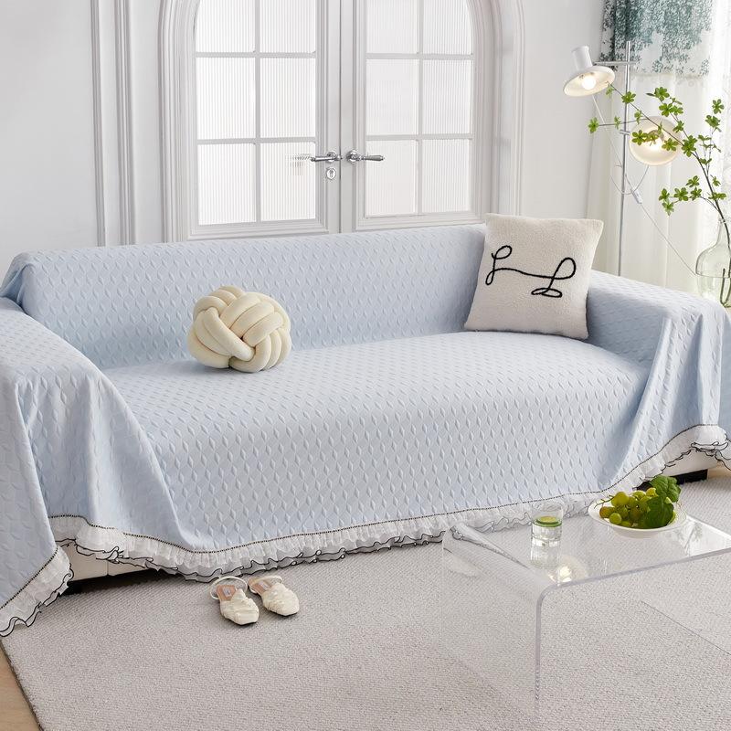 Summer Lace Sofa Towel 2 3 Seater Non Slip Anti Scratch Cooling Universal Chair Couch Slipcover One Piece