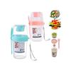 Portable Salad Cup Double Oatmeal Cup Yogurt Nut Fat-Reduced Vegetable Fruit Box Cup with Lid Spoon Breakfast Cup Lunch Box