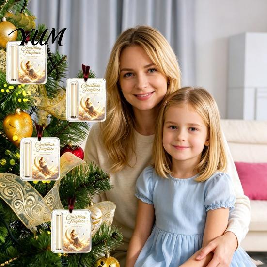 Money Gift Ornament Christmas Acrylic Holder Ornament, Xmas Holiday Cash Transparent with Slot, Tree Hanging Decoration