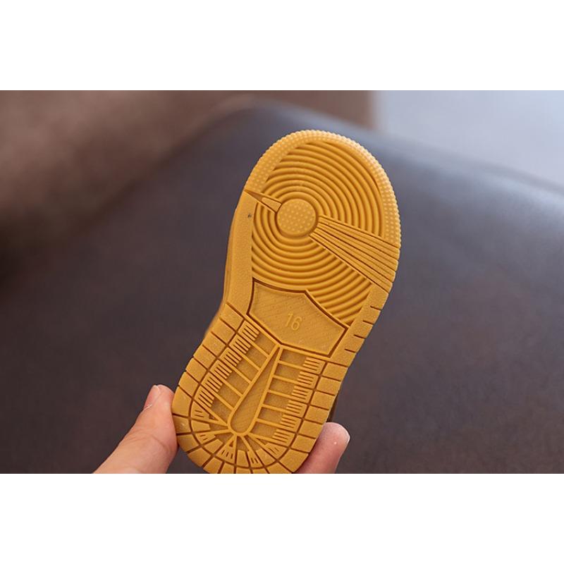 Новые осенние туфли для девочек и мальчиков, мягкие белые туфли с мягкой подошвой, дышащие, повседневные спортивные туфли на липучках Tide