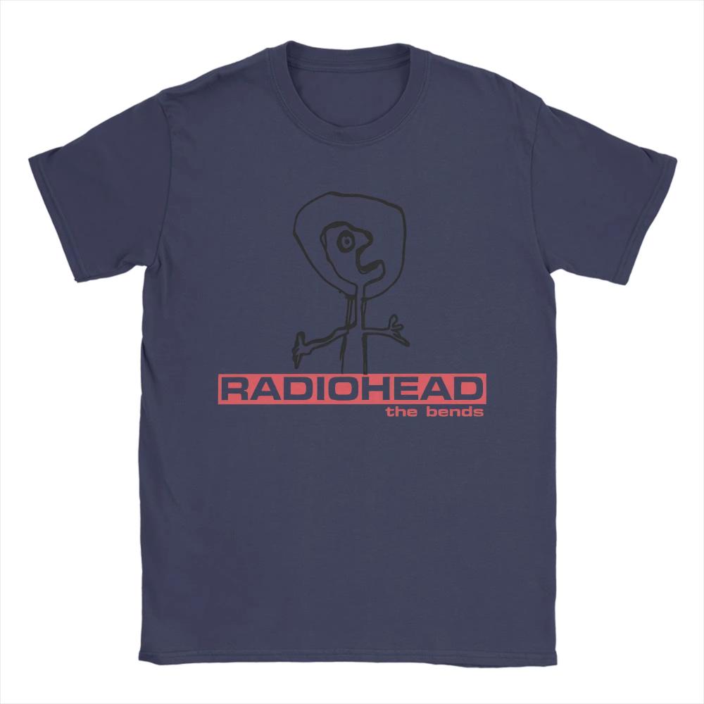 2026 Мужские и женские футболки Radiohead The Bend Хлопковая одежда Модная футболка с коротким рукавом и круглым вырезом Большие размеры Новые футболки