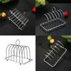 Stainless Steel Bread Holder 6 Slots Slices Toast Bread Rack Kitchen Bread Display Stand For Home or Restaurant Use