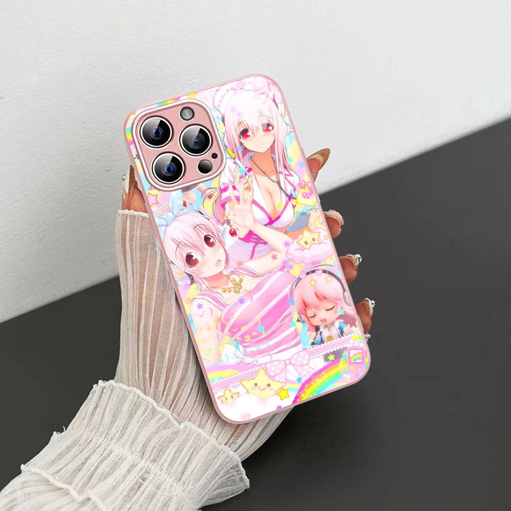 Классическая виртуальная певица Super S-Sonico Для IPhone 14 13 12 Mini 11 Pro XS Max X XR 14 Plus Защитное стекло