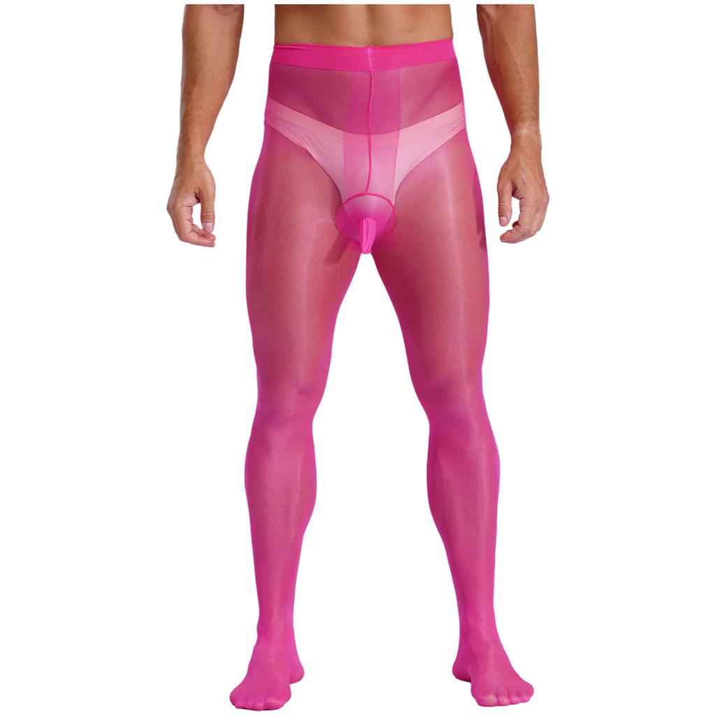 Мужские прозрачные эластичные колготки с эластичной талией, леггинсы для переодевания, глянцевые колготки для выступлений в косплее