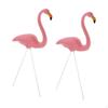 2pc Standing Flamingo Outdoor Garden Lawn Pond Decoration Crafts