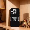 Barber Shop H-Hair Stylist Salon   Phone Case For iPhone17,16,15,14,13,12,11 Plus,Pro Max Black Candy silver phone case