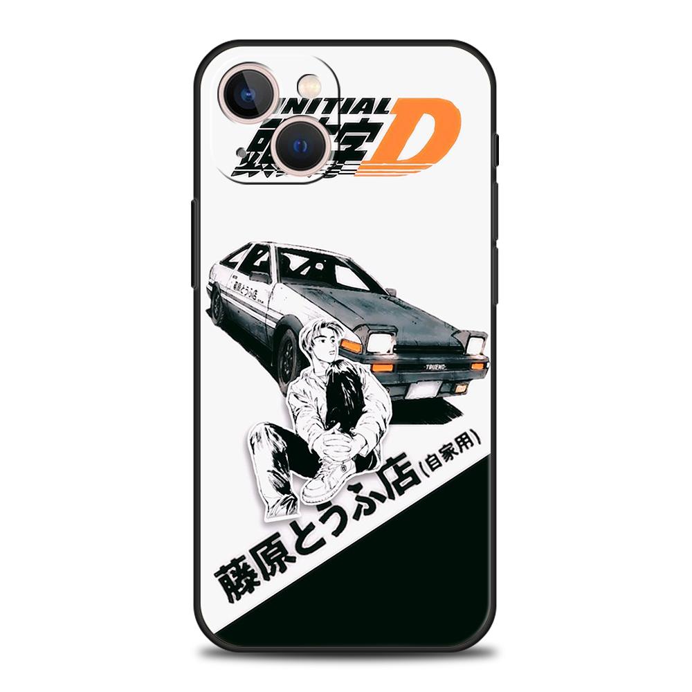 Чехол для телефона Initial D AE86 для iPhone 16 15 14 13 12 Pro Max 11 Pro Max 7 8 Plus XS XR Ударопрочный Мягкий чехол Capas Сумка ТПУ