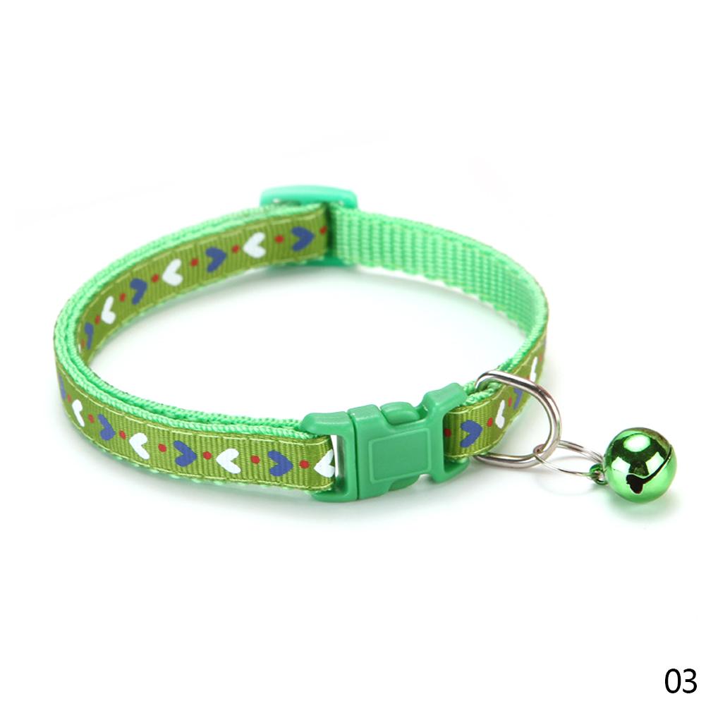 Милый ошейник-колокольчик с принтом в виде сердца, регулируемый для щенков, собак, цветной ошейник с пряжкой для кошек, аксессуары для домашних животных, товары для щенков, собак и кошек