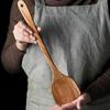 Kemu Long Handle Wooden Cooking Shovel – Non-Stick and Pot-Friendly Kitchen Utensil.