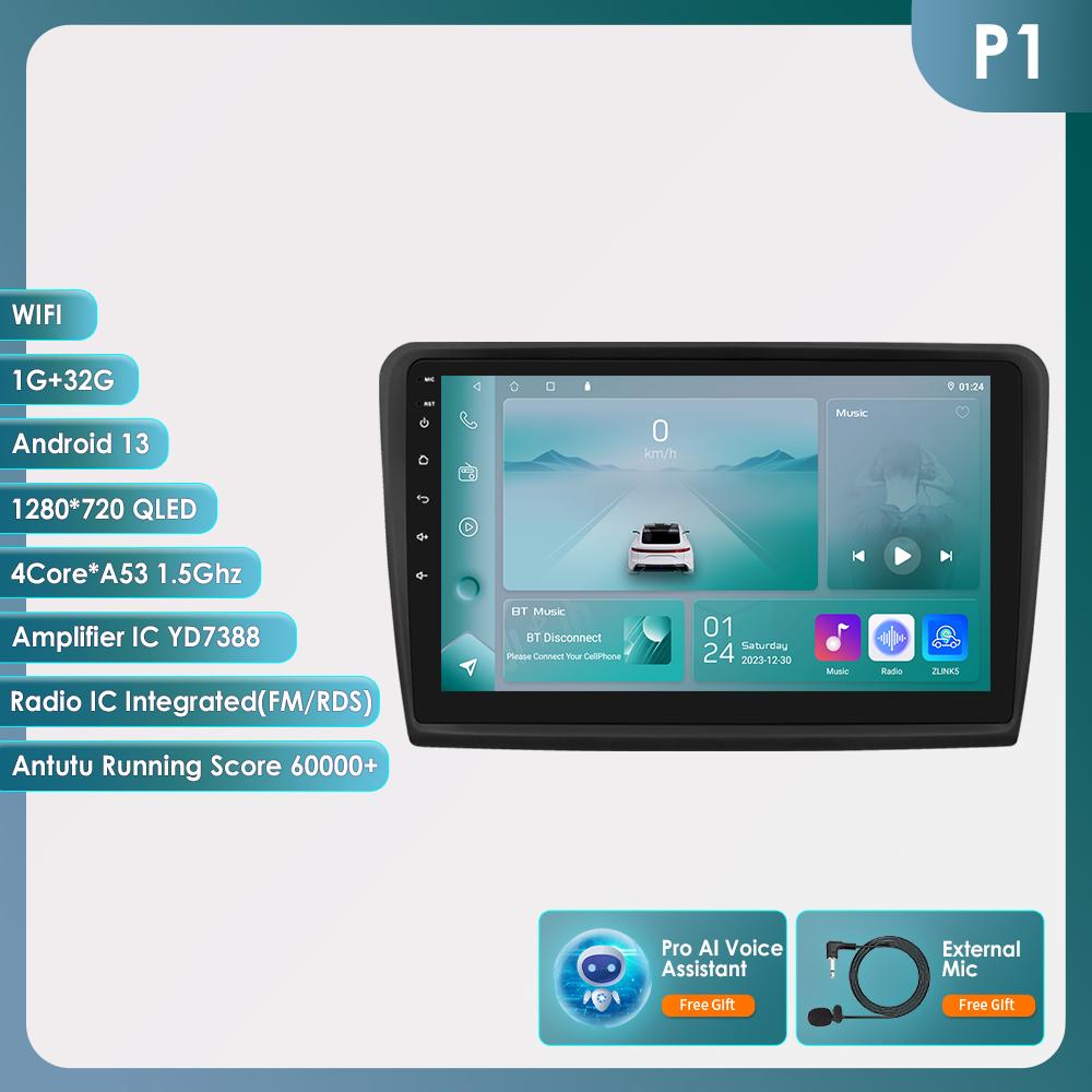 Hizpo Pro AI Android 13 Car Radio for Skoda Superb 2 2008 - 2015 Wireless CarPlay Android Auto Car Intelligent Systems Navigation GPS  Autoradio  DVR