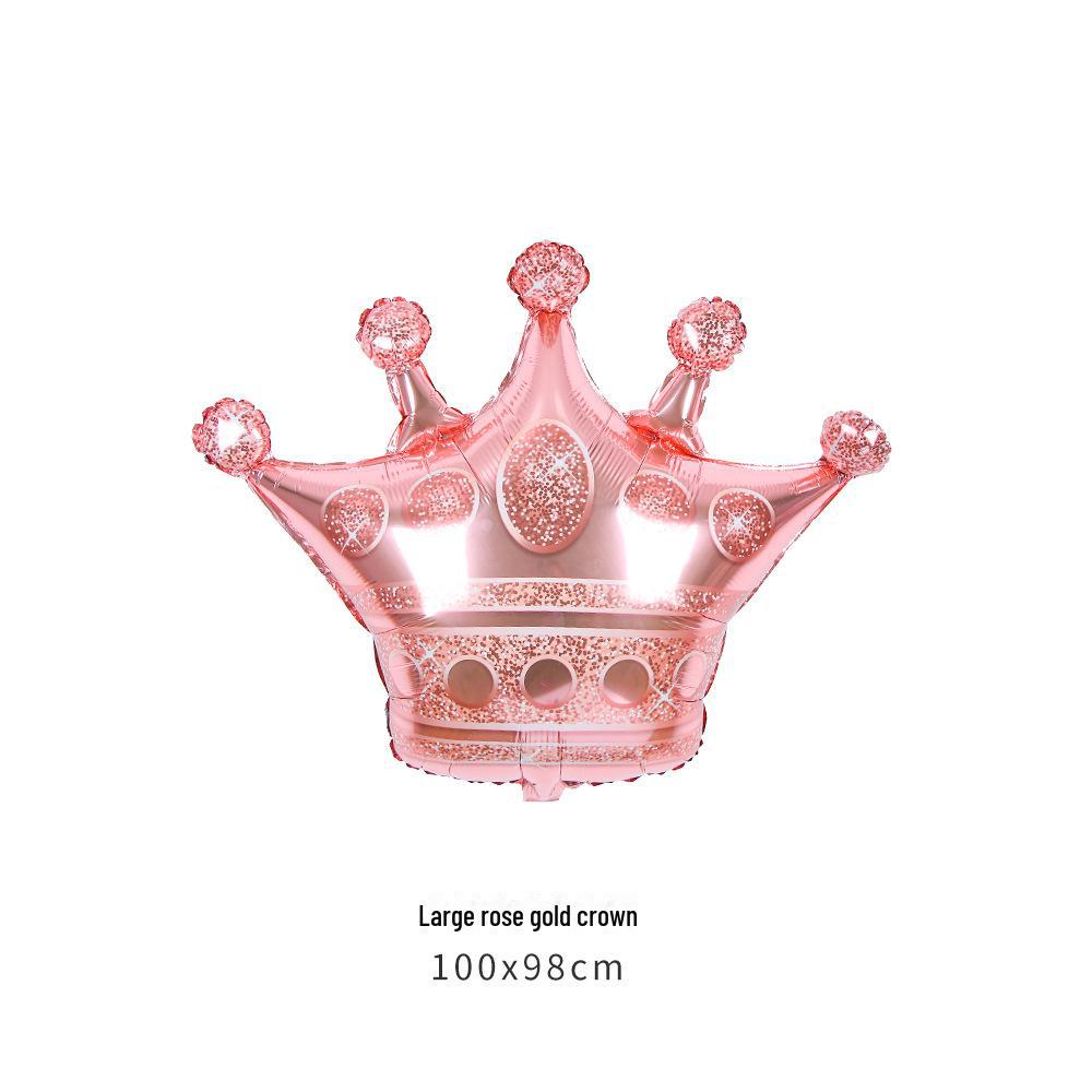 Набор воздушных шаров «Золотая корона» — большого, среднего и маленького размера для украшения дня рождения