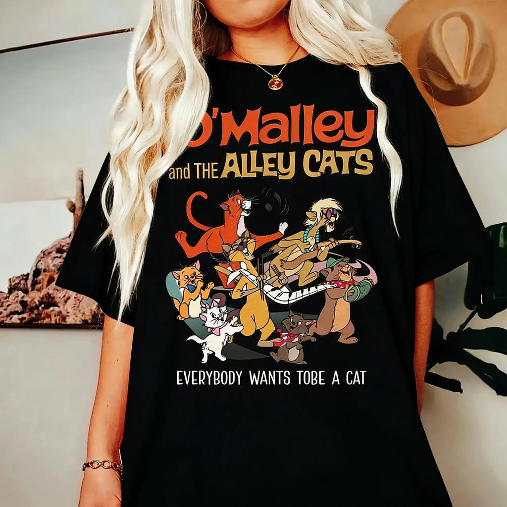 2026 Tshirt Retro Noble Cat Omalley Lane Cat Everyone Wants To Be A Cat Tshirt Printed Cotton Printed Tshirt