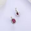 Natural Filled Ruby Jewelry Set July Birthstone 925 Silver Ring Earrings Necklace for Women Wedding Banquet Gifts Rare Precious