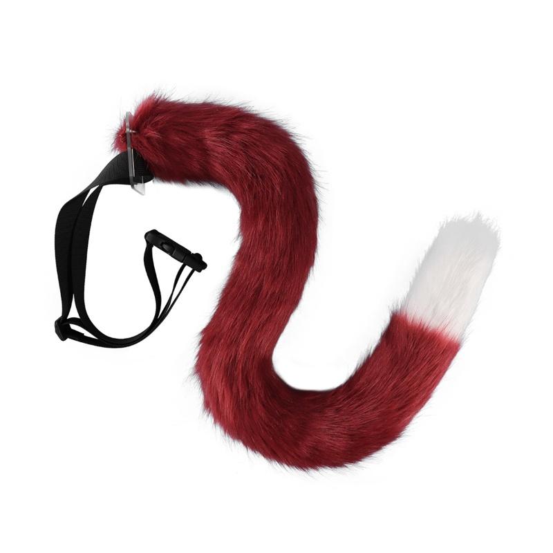 Милый меховой пушистый волчий хвост, регулируемый ремень, повязка на голову, вечерние рождественский костюм, реквизит, забавный косплей, Рождество аниме