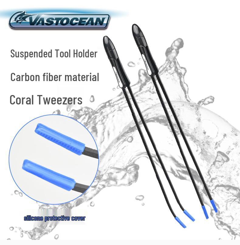 VASTOCEAN Коралловые пинцеты: Плавающий зажим из высокоуглеродного волокна для аквариума – Прямые и изогнутые варианты