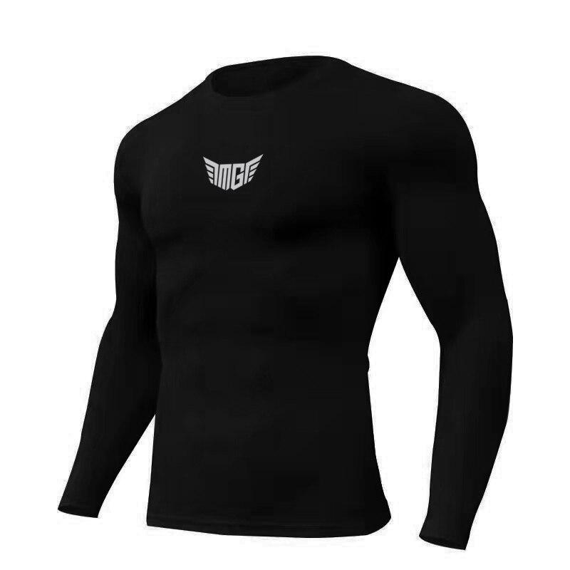 Осенняя новая модная футболка Muscleguys с принтом, пуловер с круглым вырезом, облегающий топ