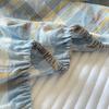 Sleeping grid all cotton color woven washed cotton grid sandwiched cotton bedding sheet