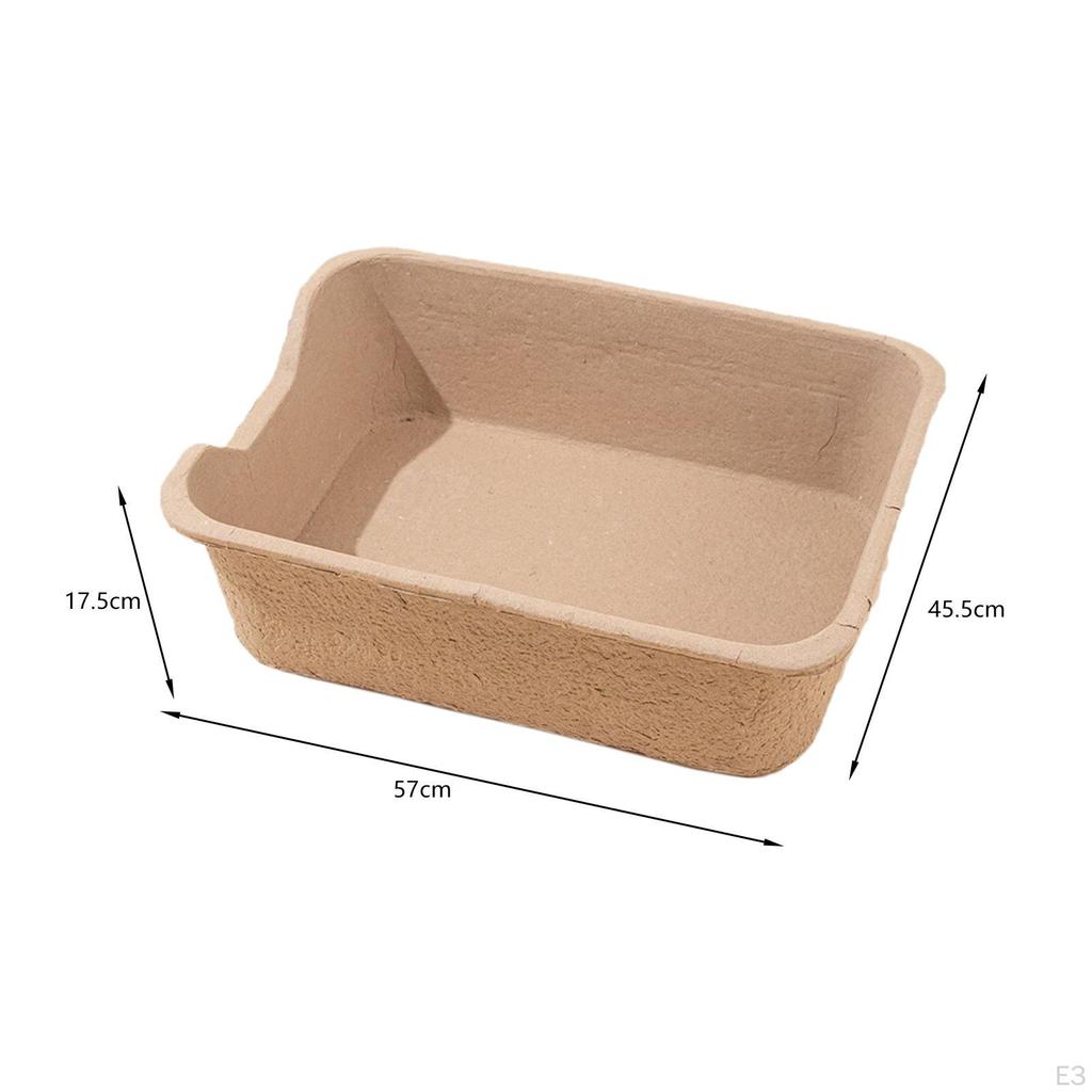 Cat Pet Litter Tray Semi Enclosed Sifting Open Cats Pan for Small Animals