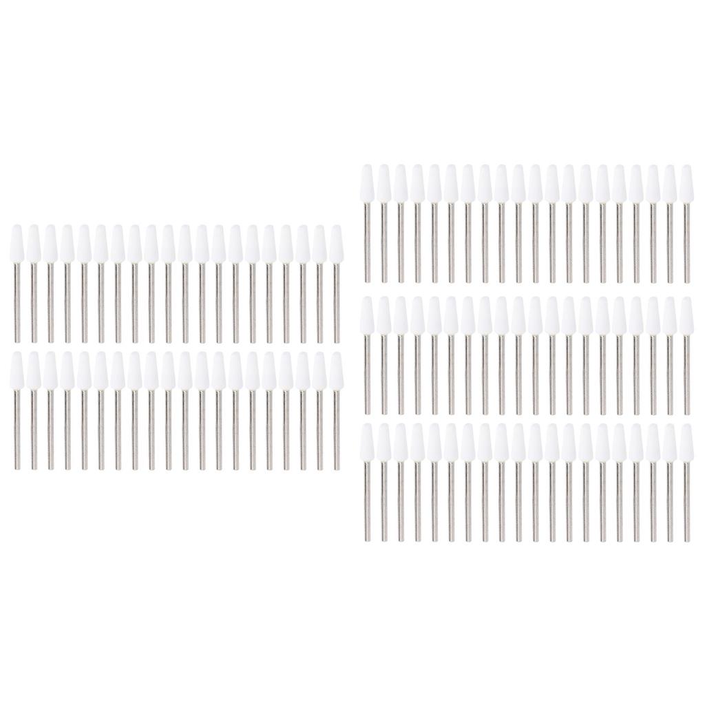 100 Pcs Tapered Barrel Nail Drill Bit Quartz Tungsten Steel Professional Cuticle Clean Drill Bit