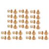 20 Sets Screw Nail Rivet Copper Round Head Stud Spot Screwback for Bracelet Bag Clothes Shoes Belt