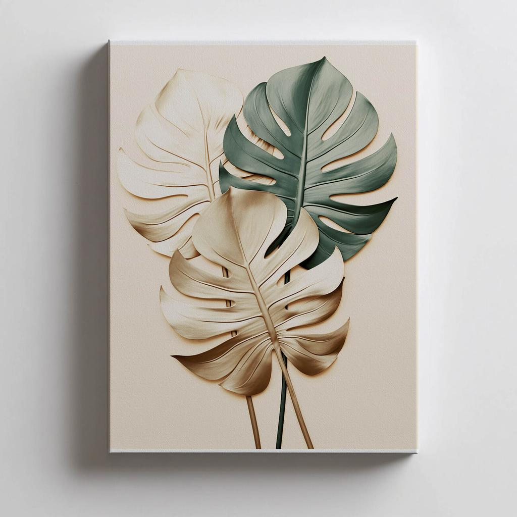 Złota Monstera Złota Monstera, 70X100 Cm, Bez Ramy, Papier Matowy 230 Gsm