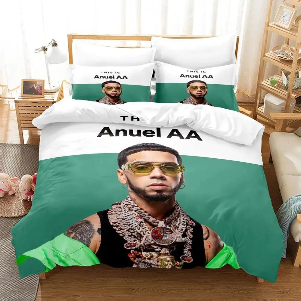Anuel Aa Real Hasta La, Комплект пододеяльника для спальни мальчика, Односпальный, Двуспальный, Полный, Квинсайз, Кингсайз, Комплект постельного белья с пододеяльником