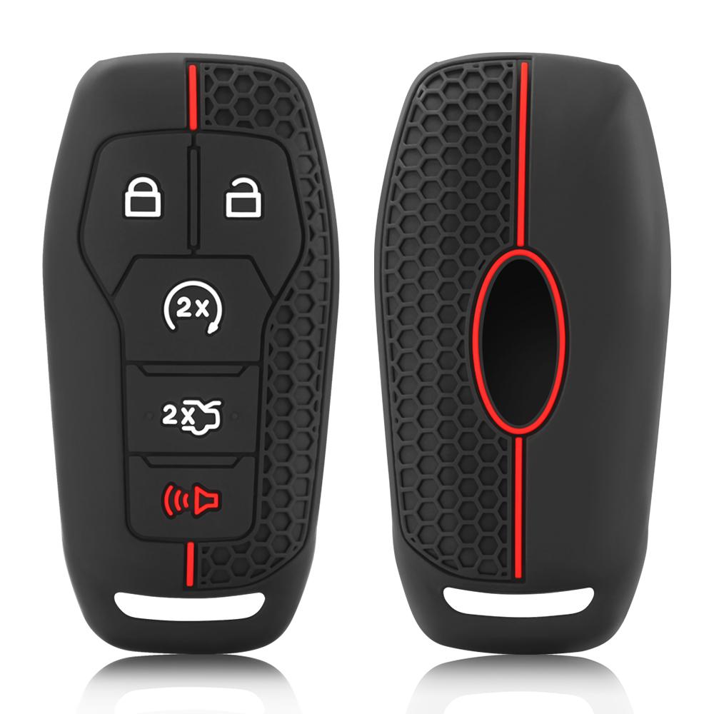 Remote Key Case Cover Silicone Shell Fob Protector For Ford Fusion Mustang F-150 Explorer For Ford Mondeo Edge Lincoln 2015-2019