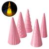 Holiday Living Room Accents 5Pcs Illuminated Christmas Tree With/No LED Lights, Nordic Style Luminous Desktop Ornaments Tabletop Ornaments,
