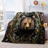 1pc Medieval style art blanket, al season lightweigh Poster blanket home office outdoor nap multifunc Poster blanketional blanket