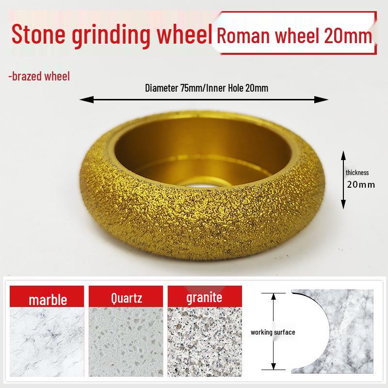Diamond Marble Roman Column Edge Anti-slip Grooving Grinding Wheel for Stone and Pebble Flower Pots